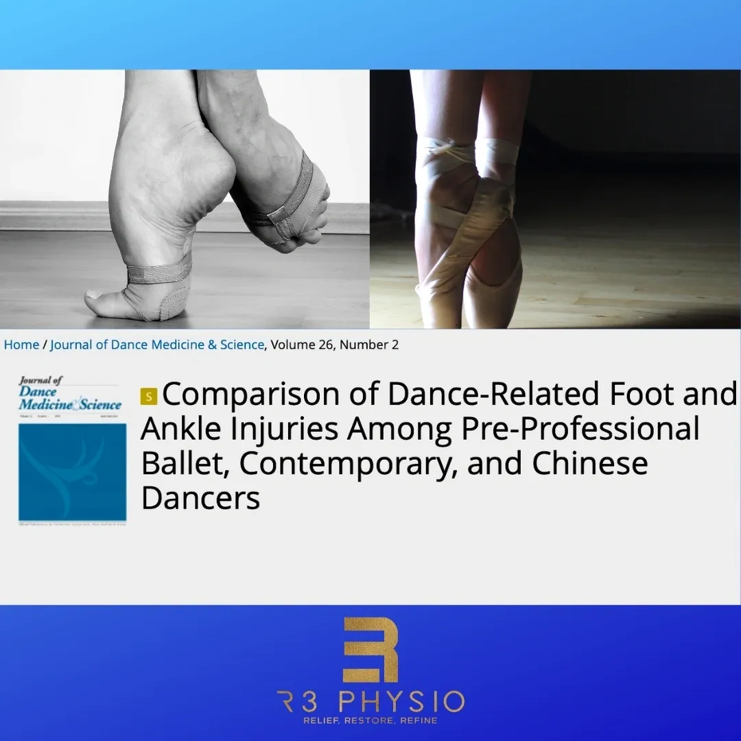 Ankle Sprain/injury in Dance can lead to sub-optimal performance - R3 Physio